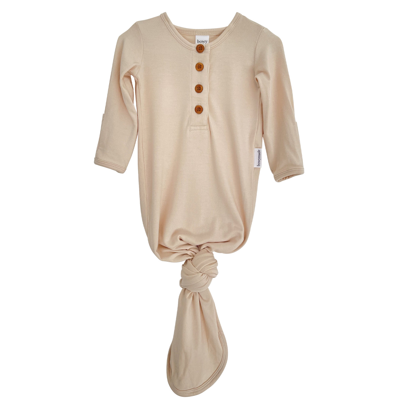 Baby Knotted Gown - Cream