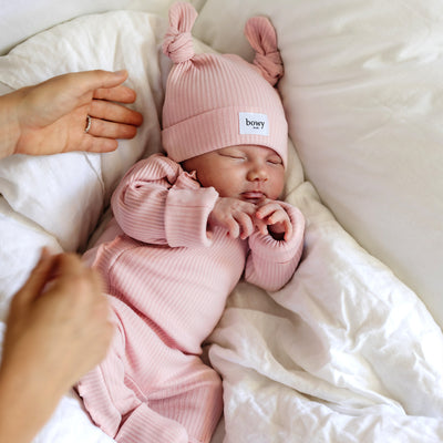 Double Knot Beanie - Dusty Pink