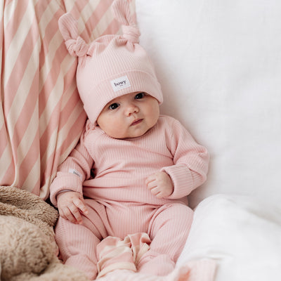 Baby Frill Onesie - Dusty Pink