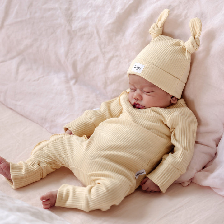 Baby Frill Onesie Lemon – Bowy Made - Main Image