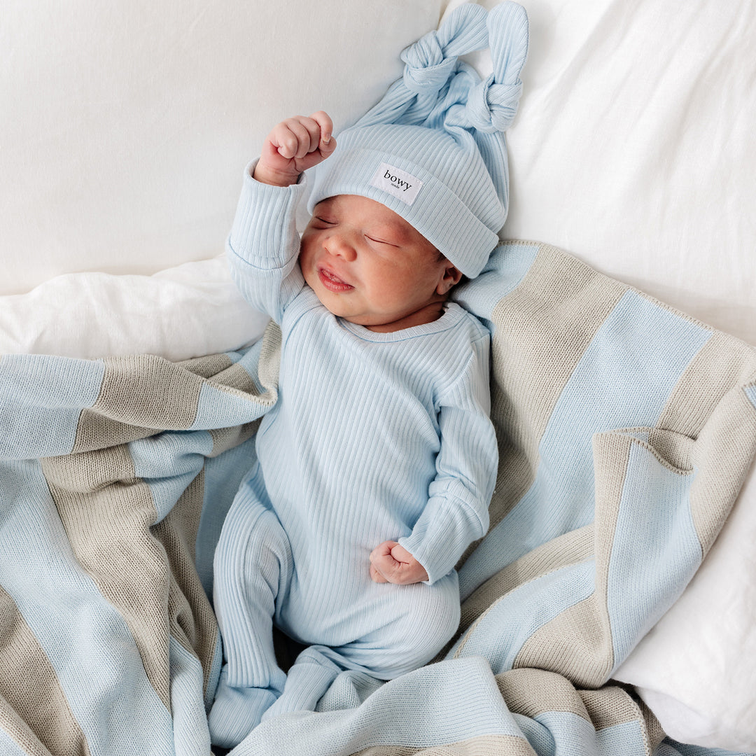 Baby Onesie Powder Blue – Bowy Made