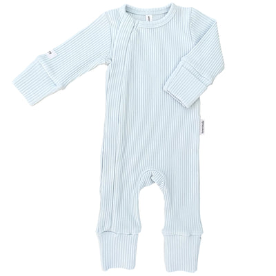 Blue ribbed onesie