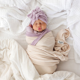 Bowy Baby Turban - Lilac