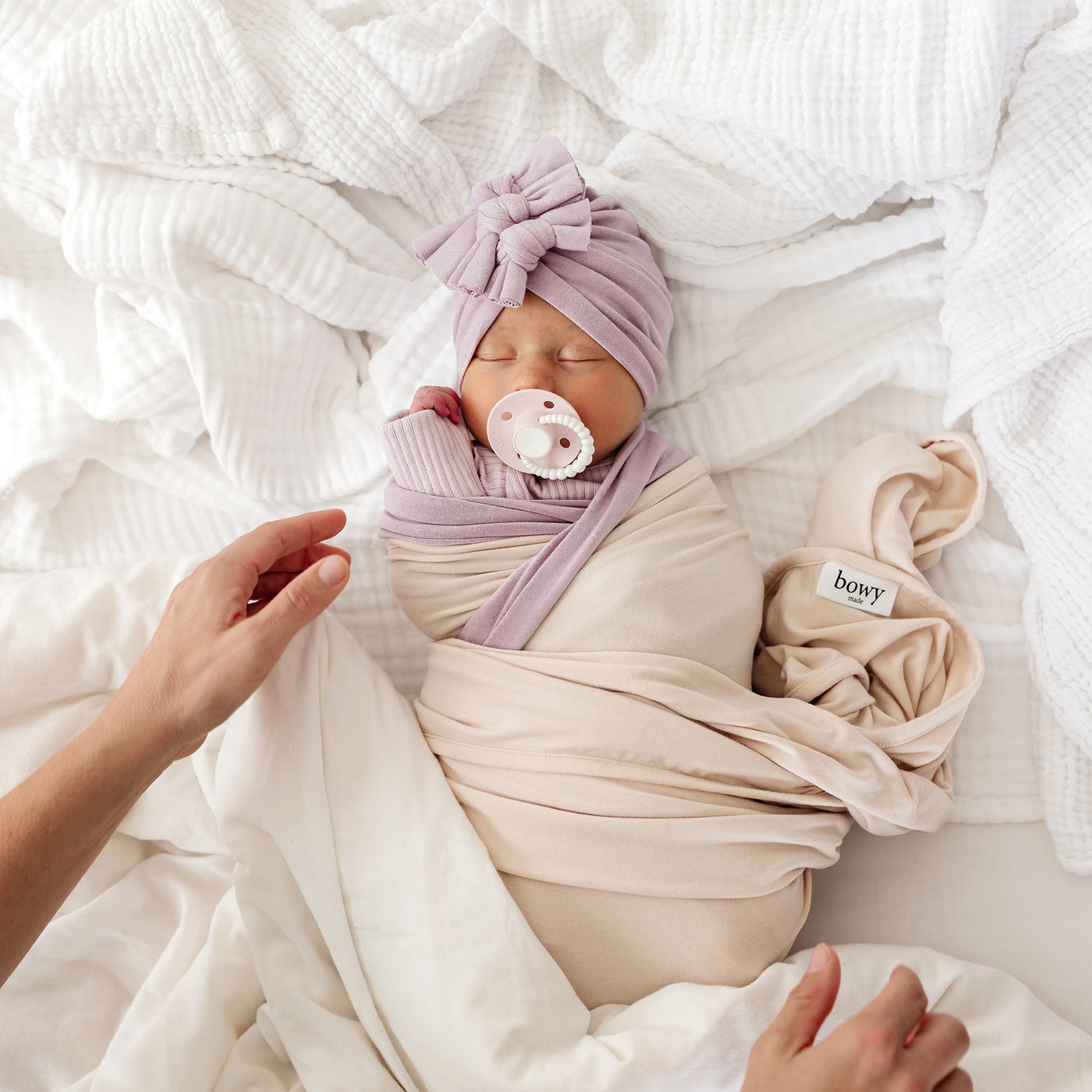 Bowy Baby Turban - Lilac