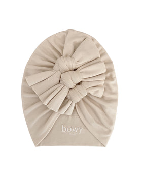 Bowy Baby Turban - Cream