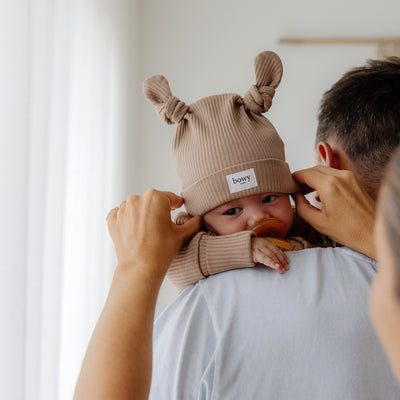 Double Knot Beanie - Chocolate