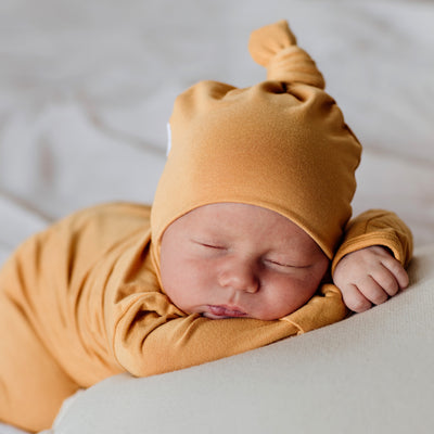 Baby Knotted Gown - Honey