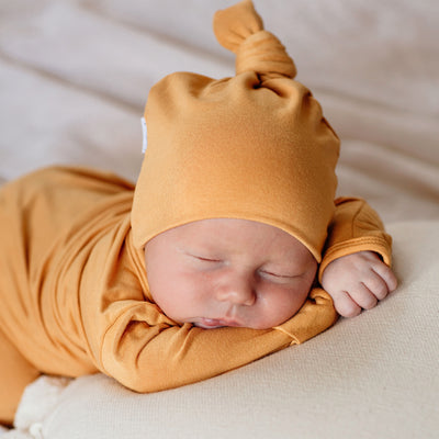 Baby Knotted Gown - Honey