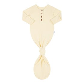 Baby Knotted Gown - Lemon