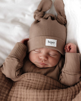 Double Knot Beanie - Chocolate