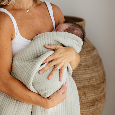 Muslin Bubble Blanket - Clover