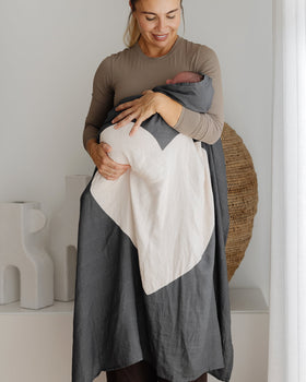 Muslin Swaddle - Slate Heart