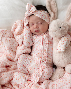 SoftLuv Frill Onesie - Bloom