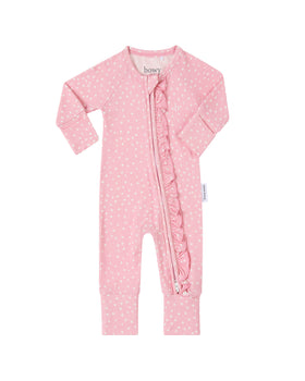 SoftLuv Frill Onesie - Dotty