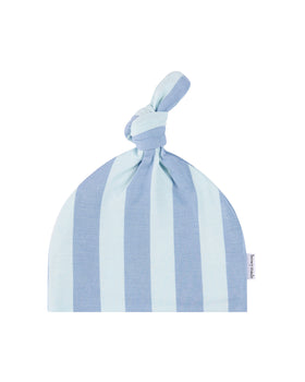 Top Knot Beanie - Blue Jay Stripe