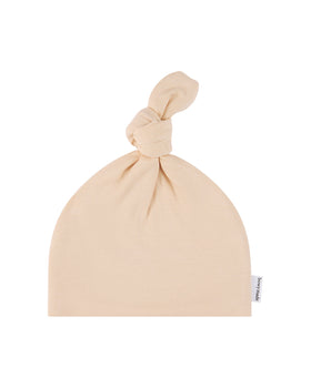 Top Knot Beanie - Cream