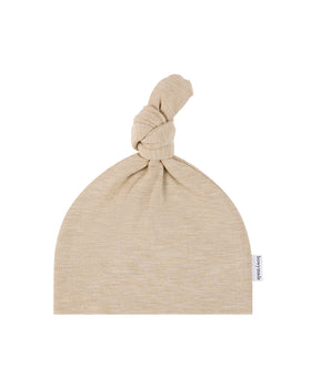 Top Knot Beanie - Stone