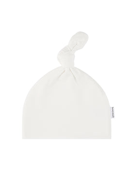 Top Knot Beanie - Vanilla