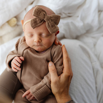 Baby Bow Headband 2pc - Cedar & Oat