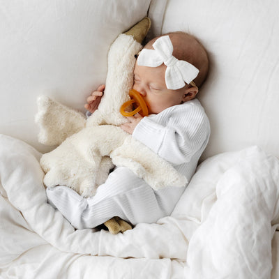 Baby Bow Headband 2pc - Pink & Vanilla