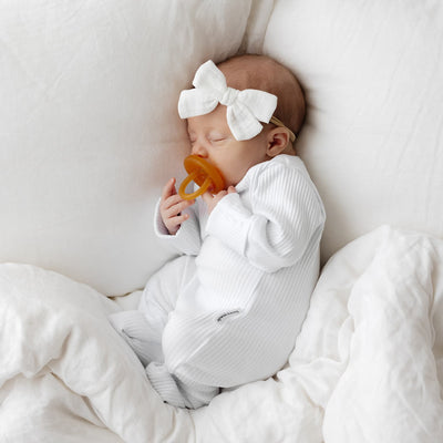 Baby Bow Headband 2pc - Pink & Vanilla