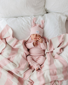 Baby Frill Onesie - Dusty Pink