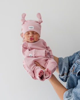 Baby Frill Onesie - Dusty Pink