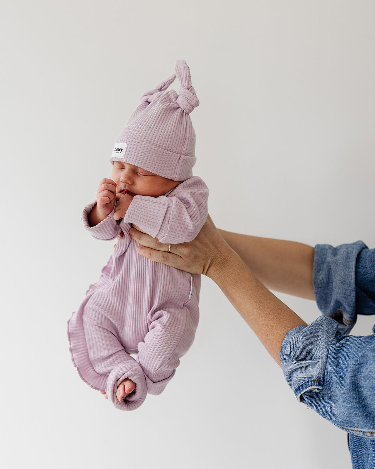 Baby Frill Onesie - Lilac – Bowy Made
