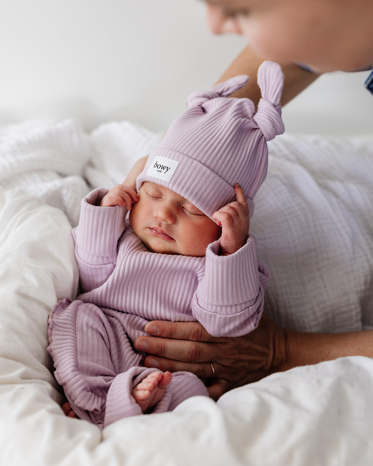 Baby Frill Onesie - Lilac – Bowy Made