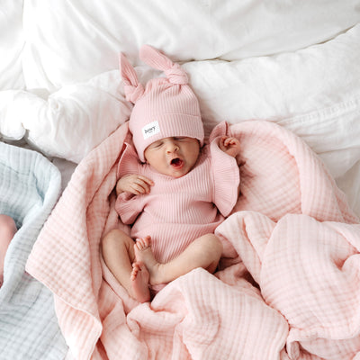 Baby Summer Frill Onesie - Dusty Pink