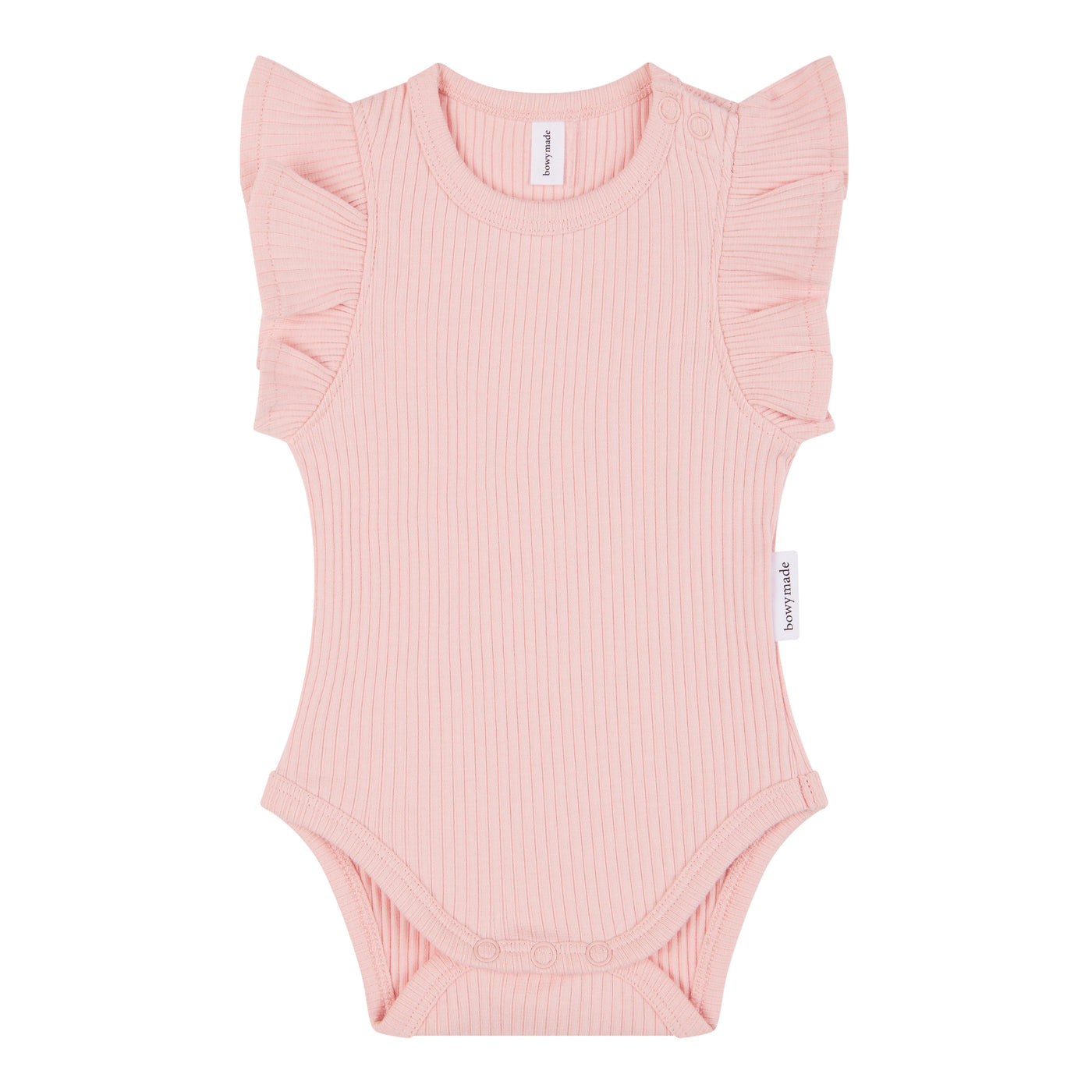 Baby Summer Frill Onesie - Dusty Pink