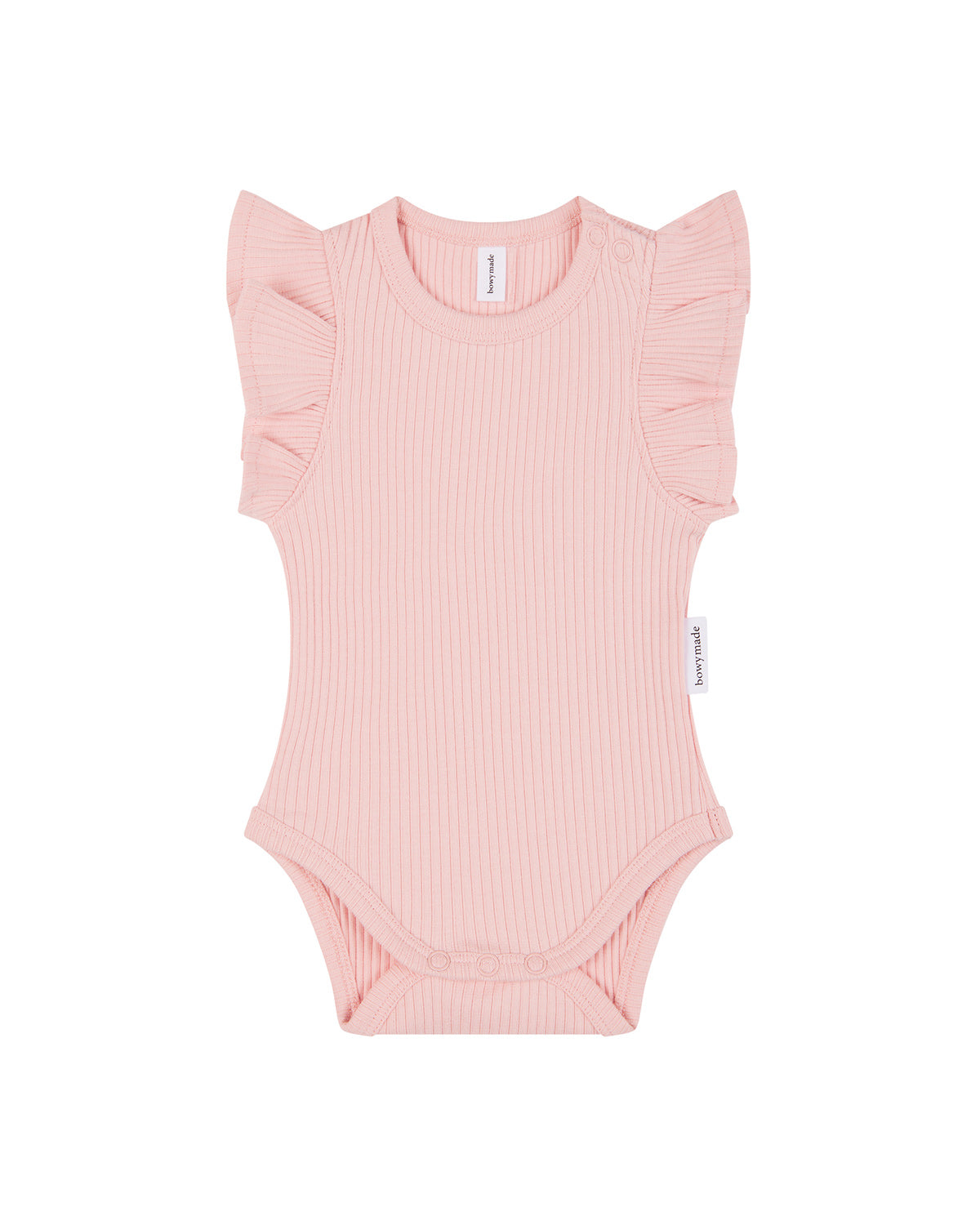 Baby Summer Frill Onesie – Dusty Pink | Bowy Made – Bowy Made