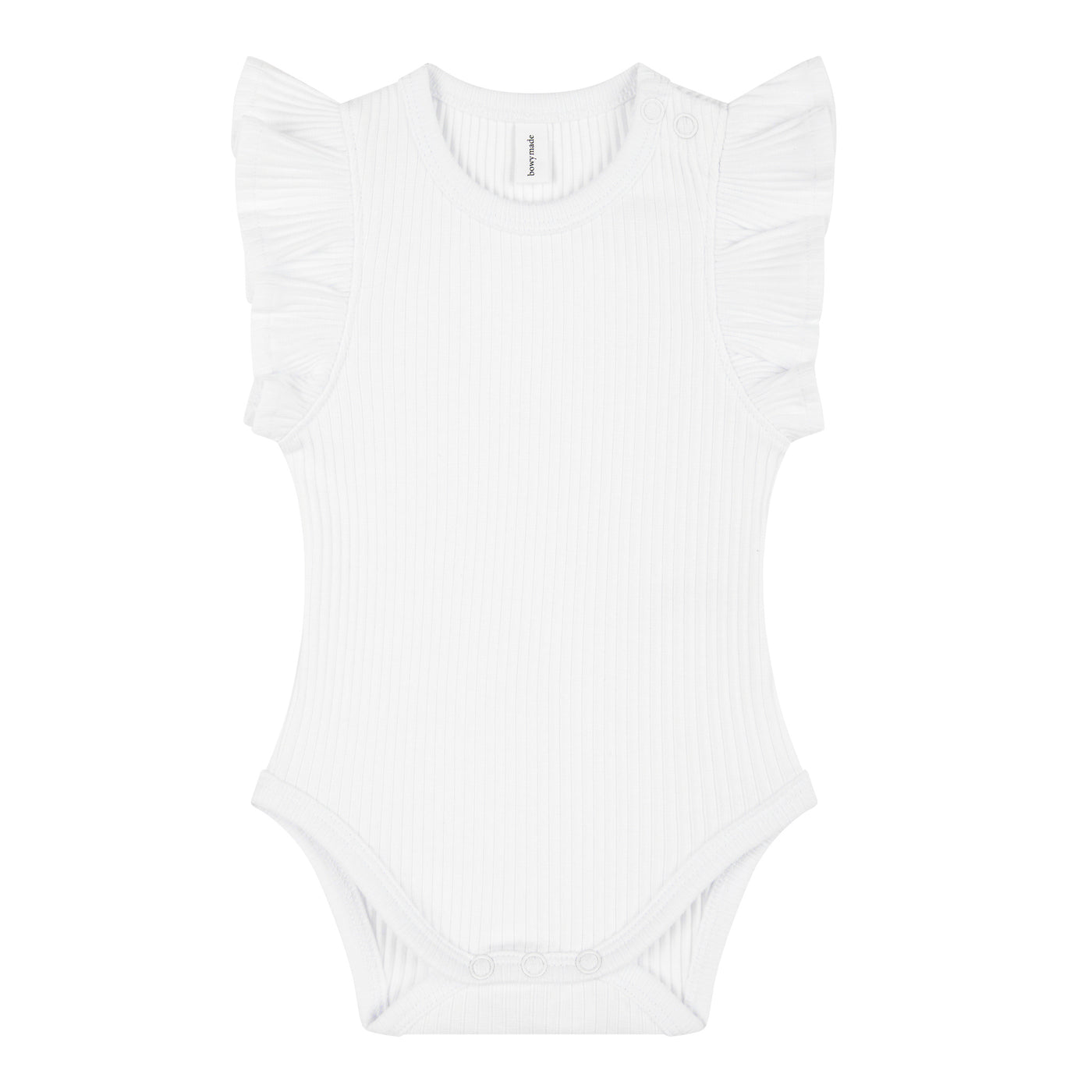 Baby Summer Frill Onesie - White