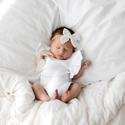 Baby Summer Frill Onesie - White
