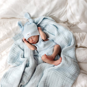 Baby Summer Onesie - Powder Blue