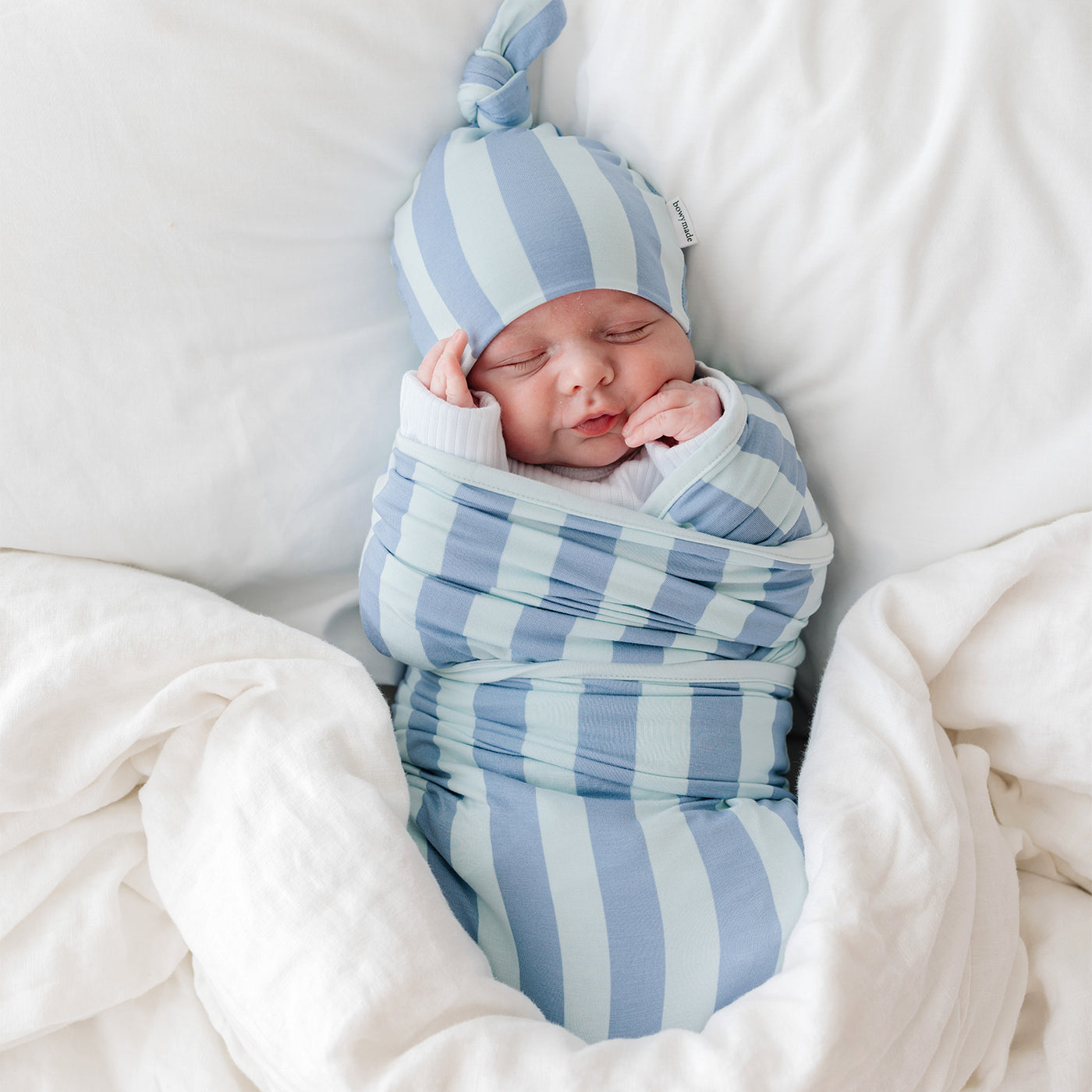 Baby Swaddle - Blue Jay Stripe