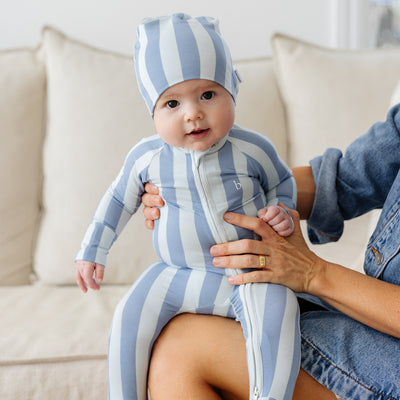 SoftLuv Onesie - Blue Jay Stripe