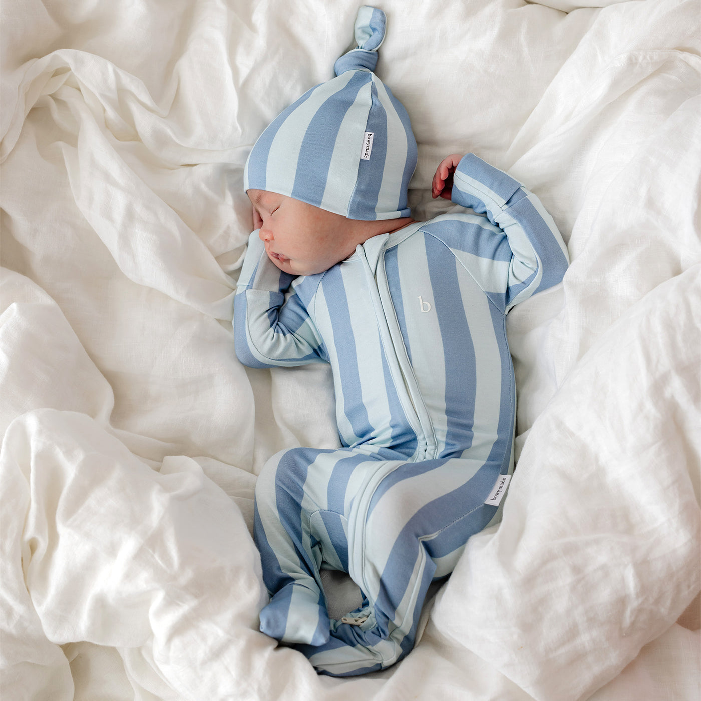 SoftLuv Onesie - Blue Jay Stripe