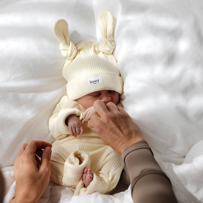 Double Knot Beanie - Lemon