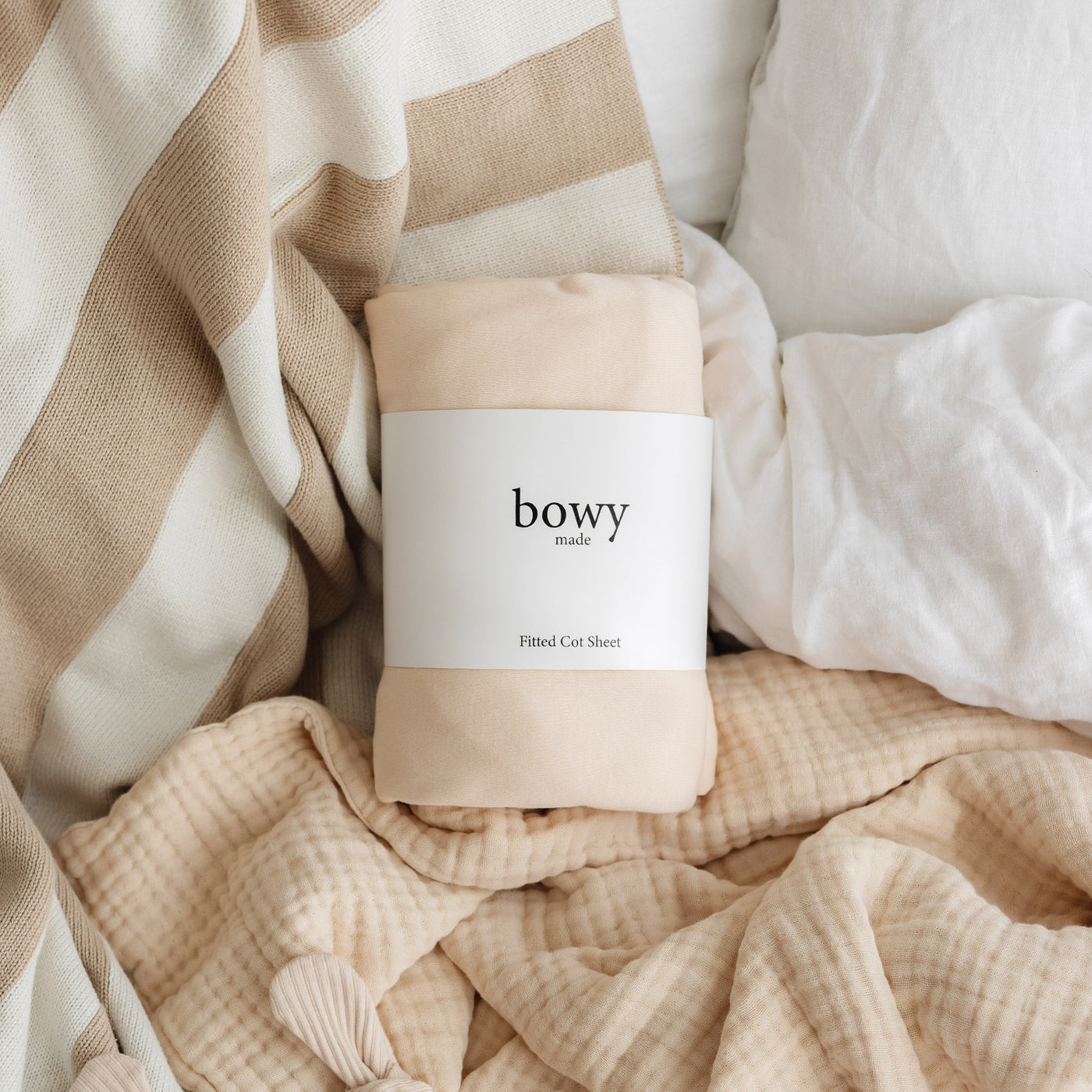 Fitted Cot Sheet - Cream