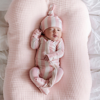 SoftLuv Onesie - Pink Musk Stripe