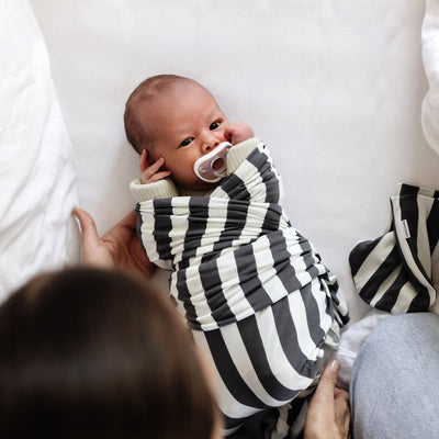 Baby Swaddle - Slate Stripe