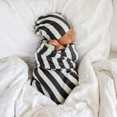 Baby Swaddle - Slate Stripe