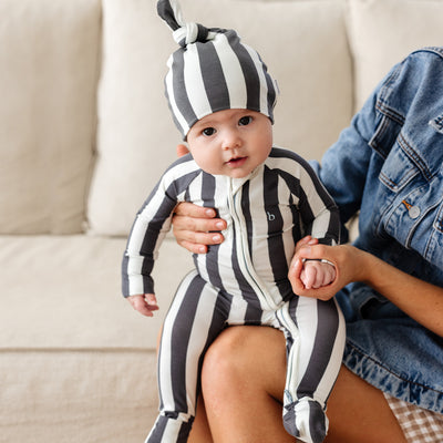 SoftLuv Onesie - Slate Stripe