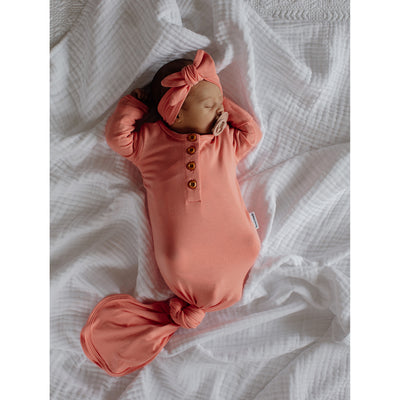 Baby Knotted Gown - Peach