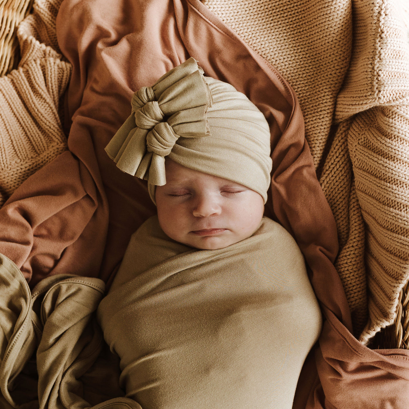 Bowy Baby Turban - Sage