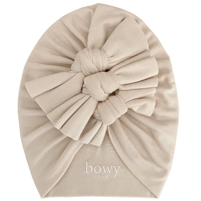 Bowy Baby Turban - Cream