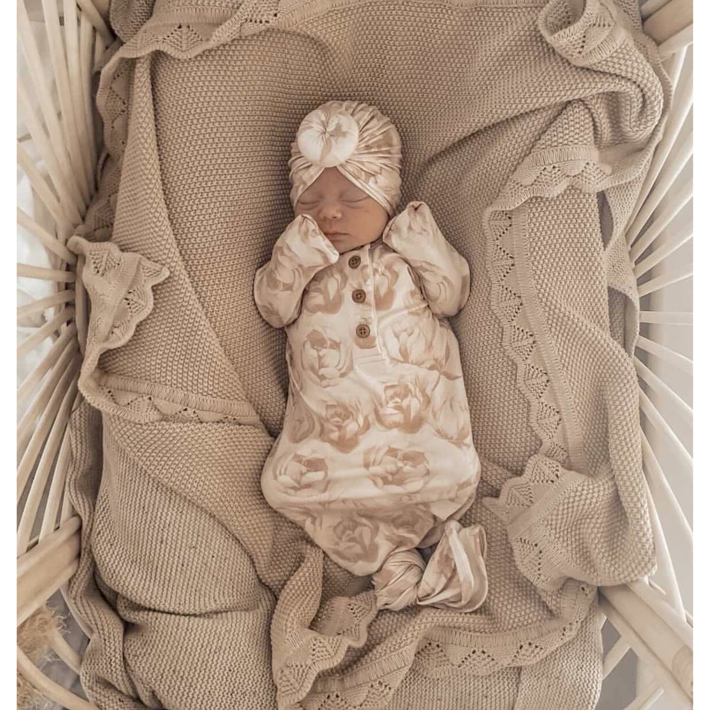 Baby Knotted Gown - Posie